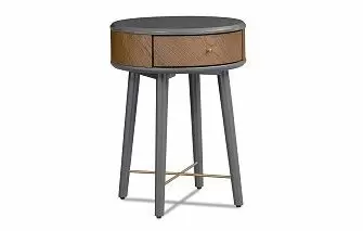 Тумба прикроватная Paula, дуб/темно-серый