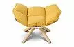 Кресло и оттоманка в стиле Husk, желтый