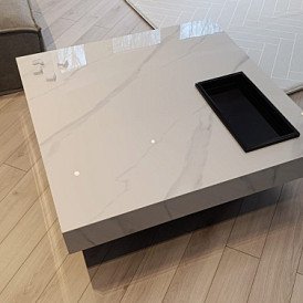 ТВ Тумба Gabrielle (Композиция №3), белый камень/черный камень