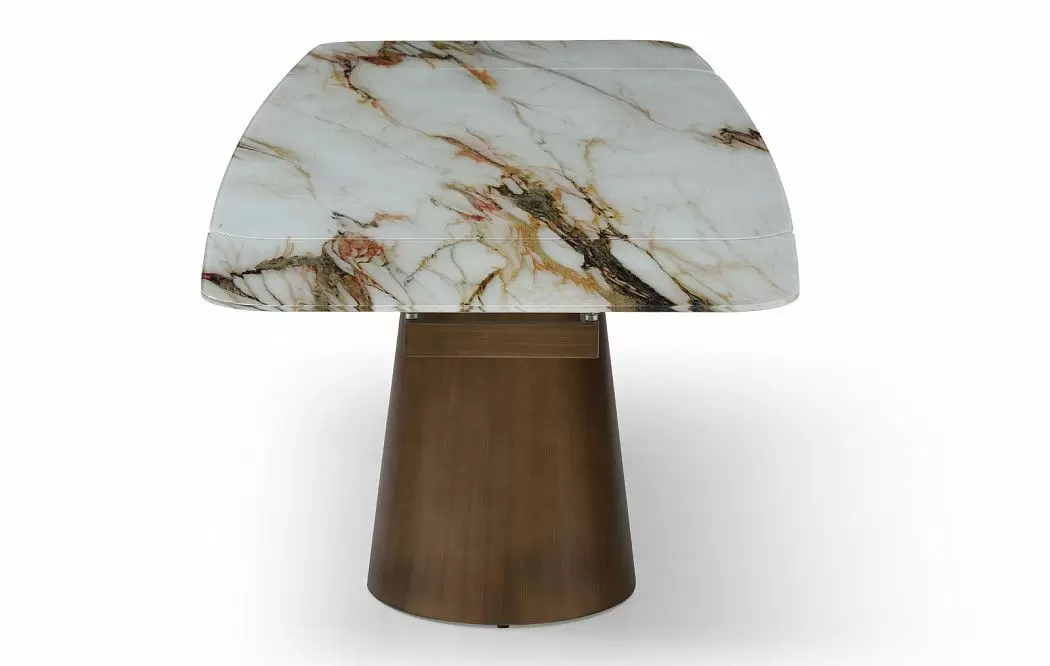 Стол раскладной Mirabel 160-240, стекло 3D/бронза - фото 12