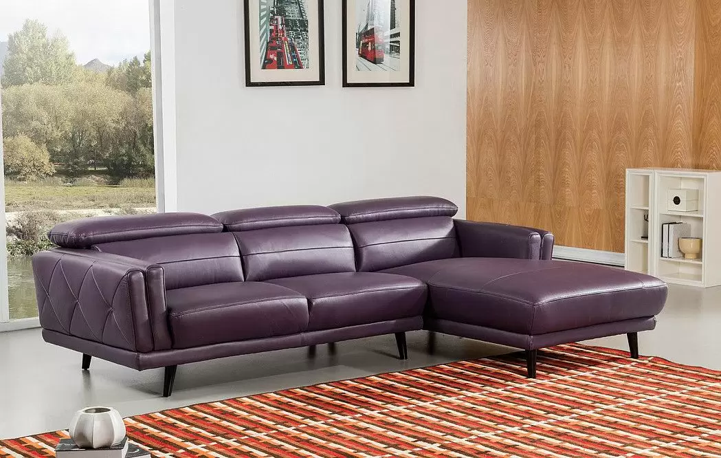Диван Denver угловой (правый), фиолетовый