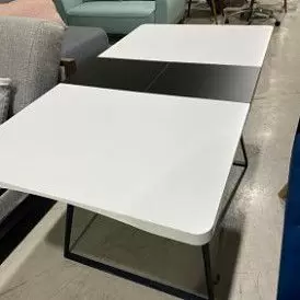 Стол раскладной Frankfurt 110-140, белый/черный