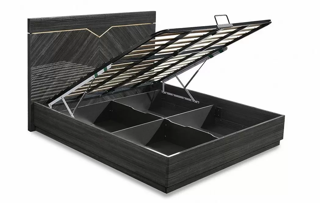 Кровать с подъемным механизмом Marcella 180х200, серый - фото 8