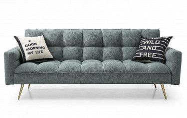 Диван-кровать Madrid, зеленый/золотые ножки