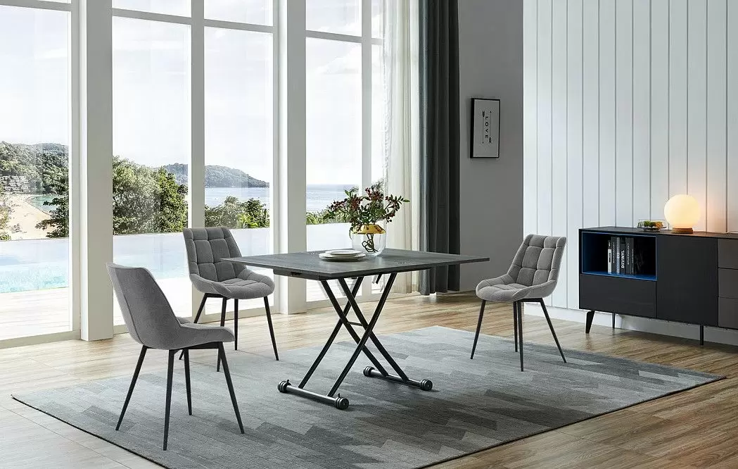 Стул Marisa, светло-серый/черный - фото 2