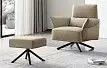 Кресло и оттоманка Wendy, темно-бежевый