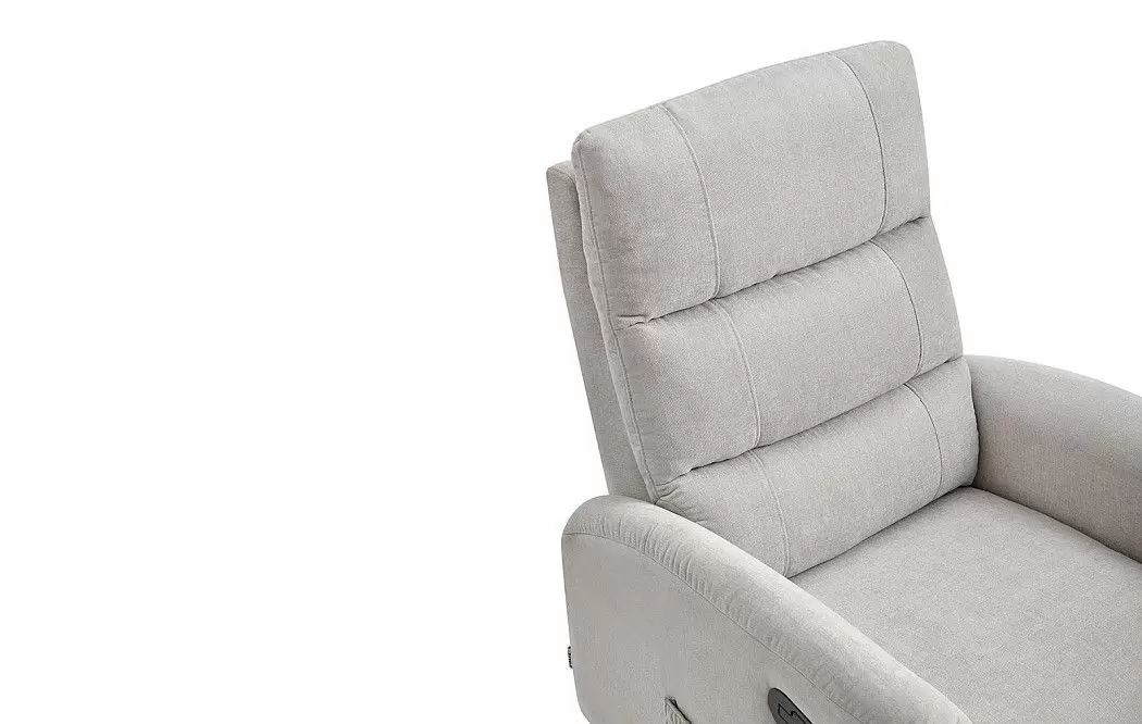 Кресло-реклайнер Siesta, серо-бежевый - фото 7