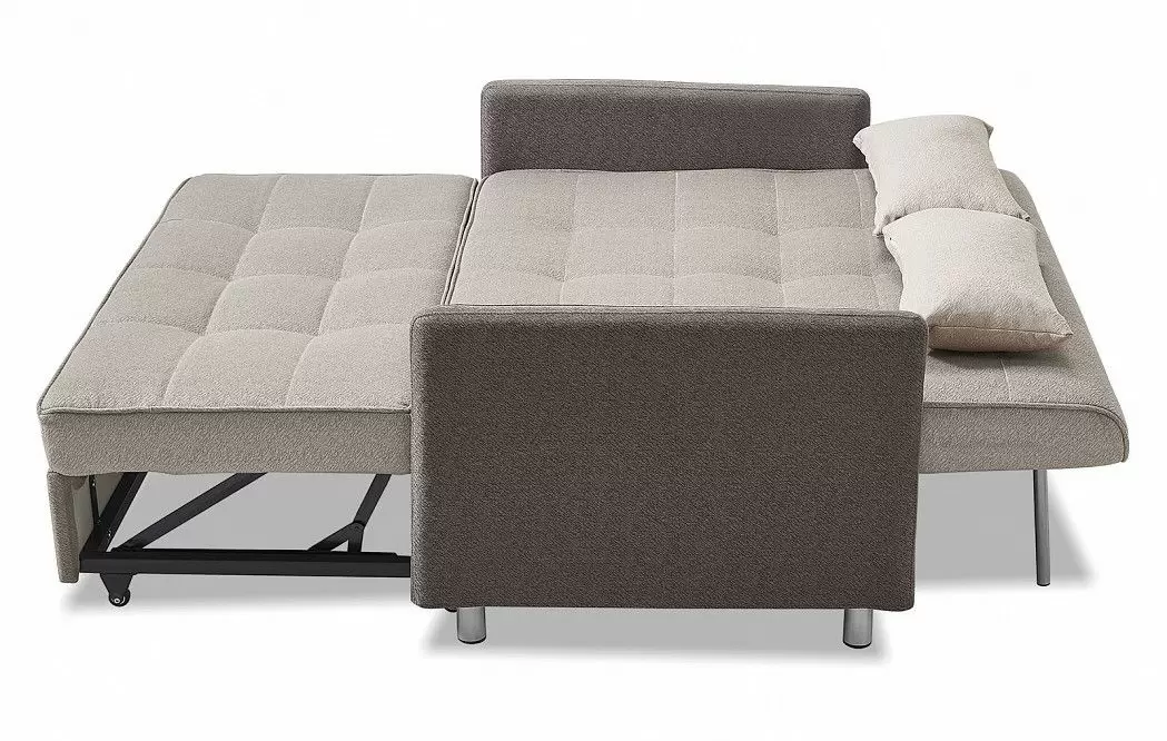 Диван-кровать Claire (1,5-спальный), бежевый/коричневый - фото 9