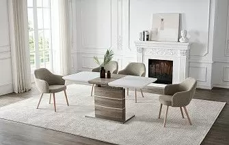 Стол Arioso Glass + 4 стула Grace