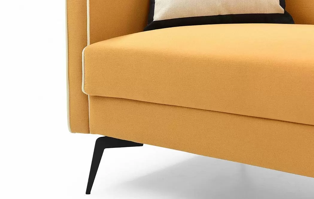 Диван-кровать Lancaster, желтый/белый кант - фото 5