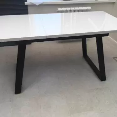 Стол раскладной Dakota 120-160, белый/черный IMG-20191221-WA0031