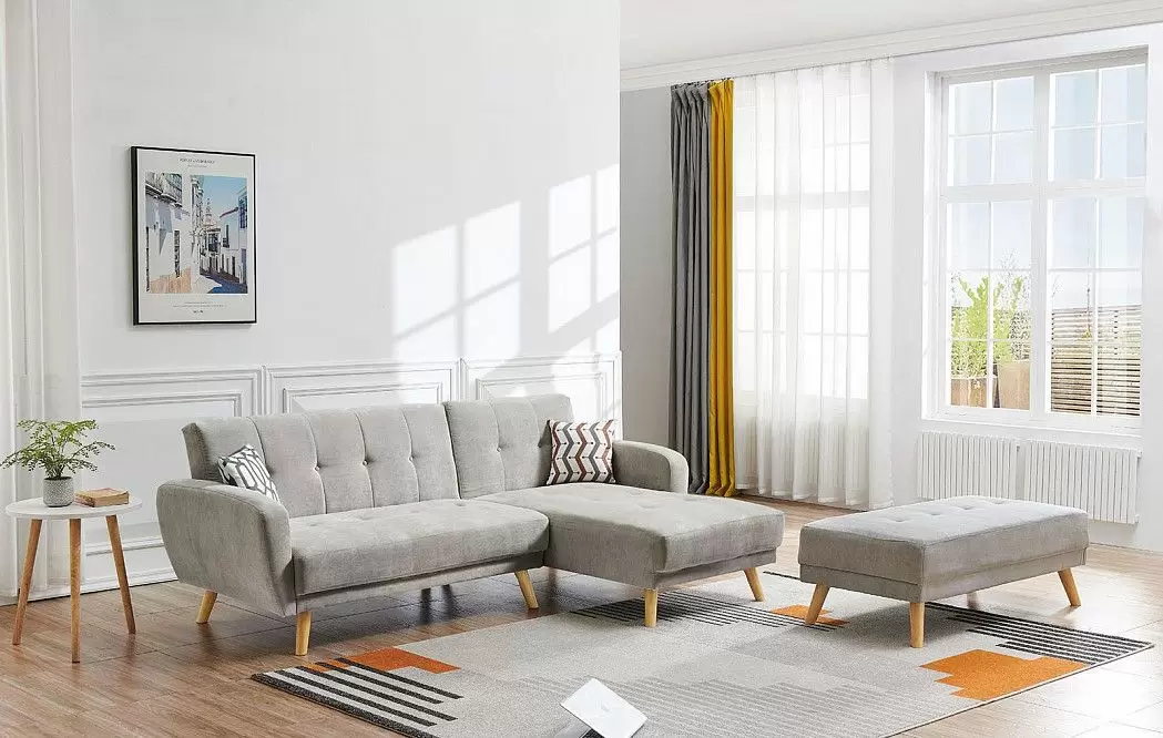 Диван-кровать Christy угловой (правый), серо-бежевый