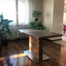 Стол раскладной Arioso Glass (120), белый/дуб