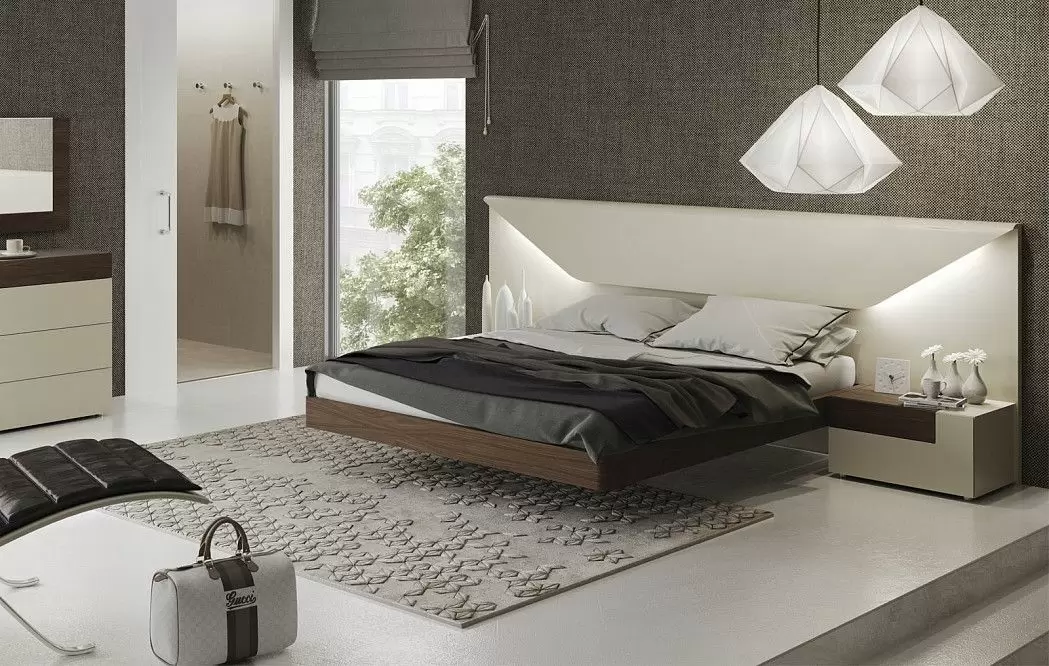 Кровать Almeria 160х200, песочный/орех - фото 8