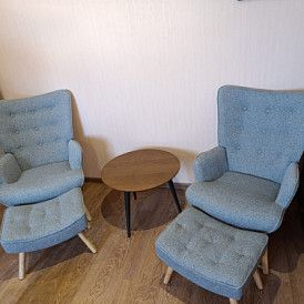 Кресло Hygge, слоновая кость/золото
