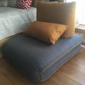 Кресло-кровать Justin-1, темно-серый/желтый