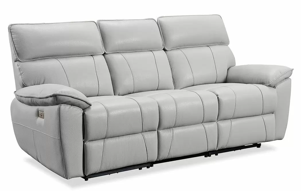 Диван-реклайнер Allison 3-х местный, светло-серый - фото 15