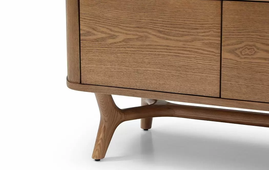 ТВ Тумба Carolina, белая керамика/орех - фото 6