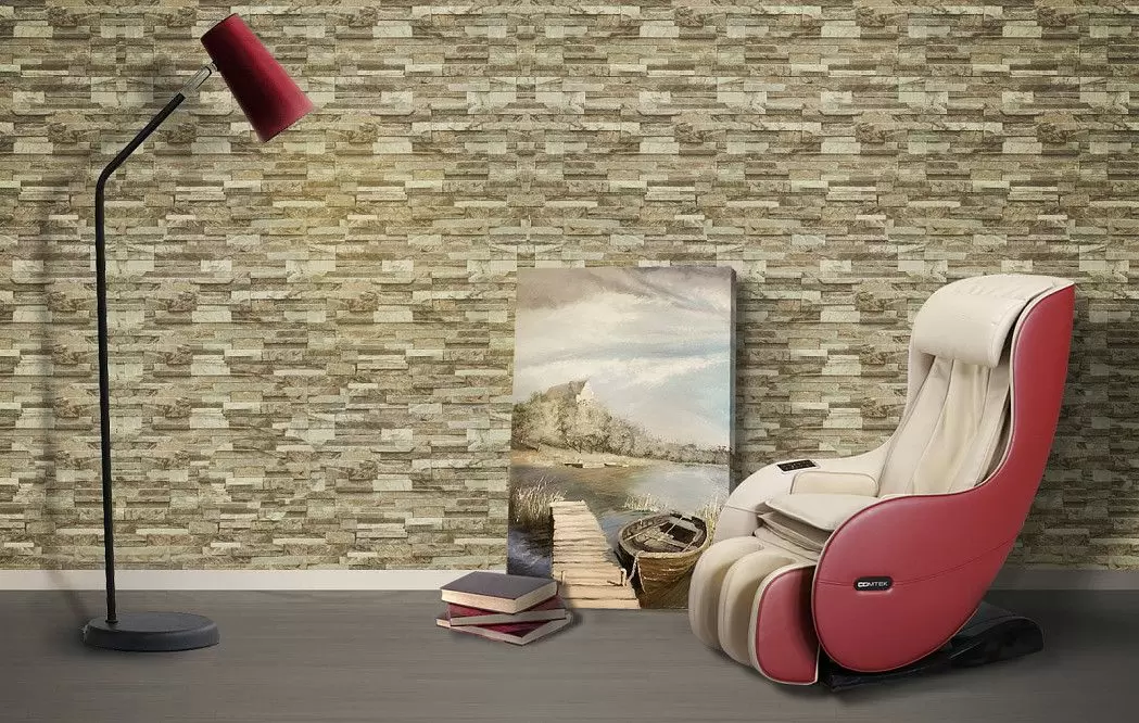 Массажное кресло Smart Relax Super-Slim, красный/слоновая кость - фото 7