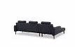 Диван-кровать Summer угловой (левый), темно-синий