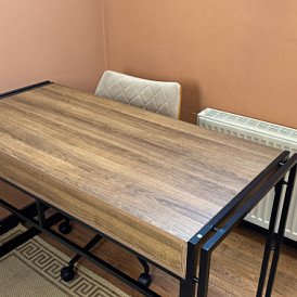 Стол письменный Discovery, орех/черный