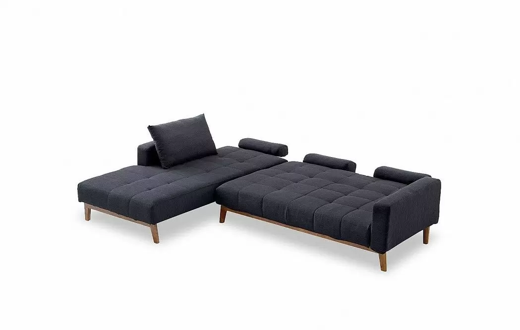 Диван-кровать Summer угловой (левый), темно-синий - фото 14