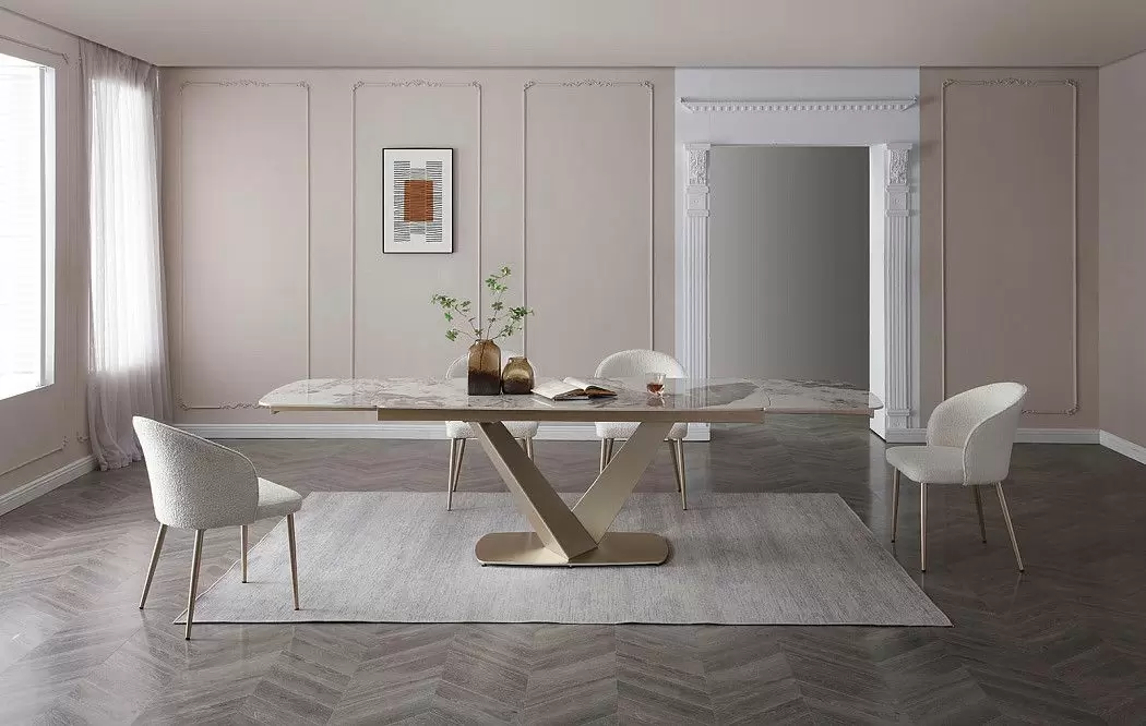 Стул Ornella, белый тедди/шампань - фото 3