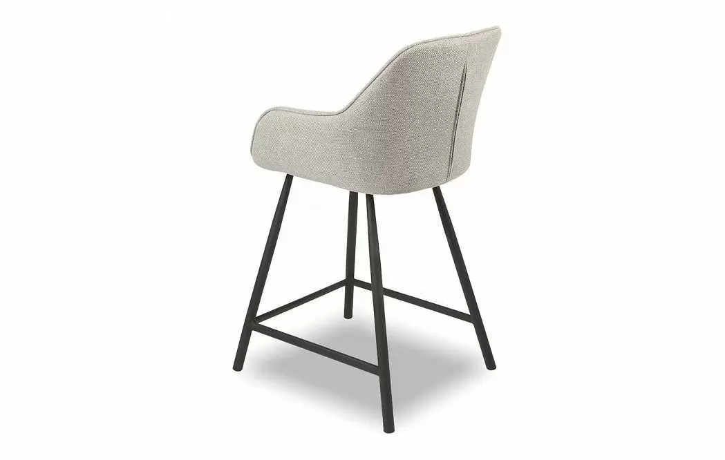 Стул полубарный Edwin, светло-серый/черный - фото 8