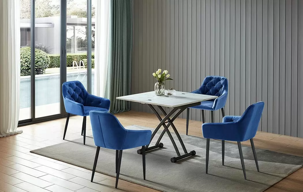 Стол-трансформер Jordan, светлый мраморный рисунок - фото 3