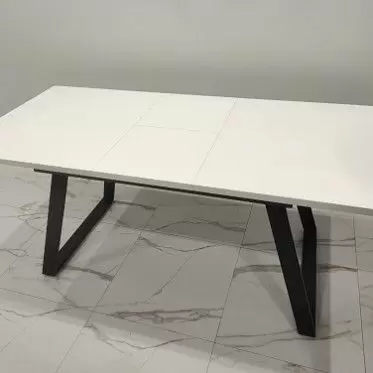 Стол раскладной Dakota 140-180, белый/черный