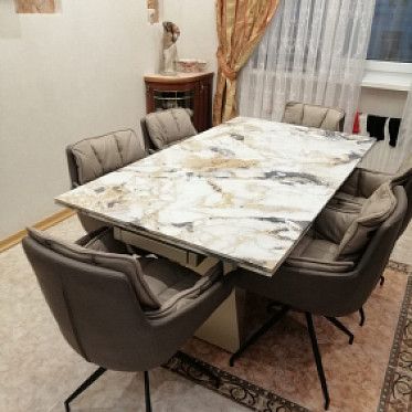 Стол Portofino Champagne 160, стул Lotta IMG-20241120-WA0041