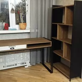 Стеллаж Oslo, орех/белый