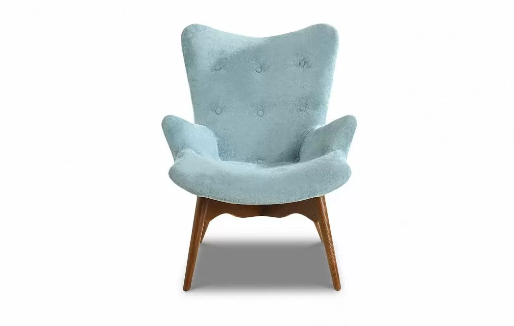 Кресло и оттоманка Contour, мятный голубой/коричневый - фото 4