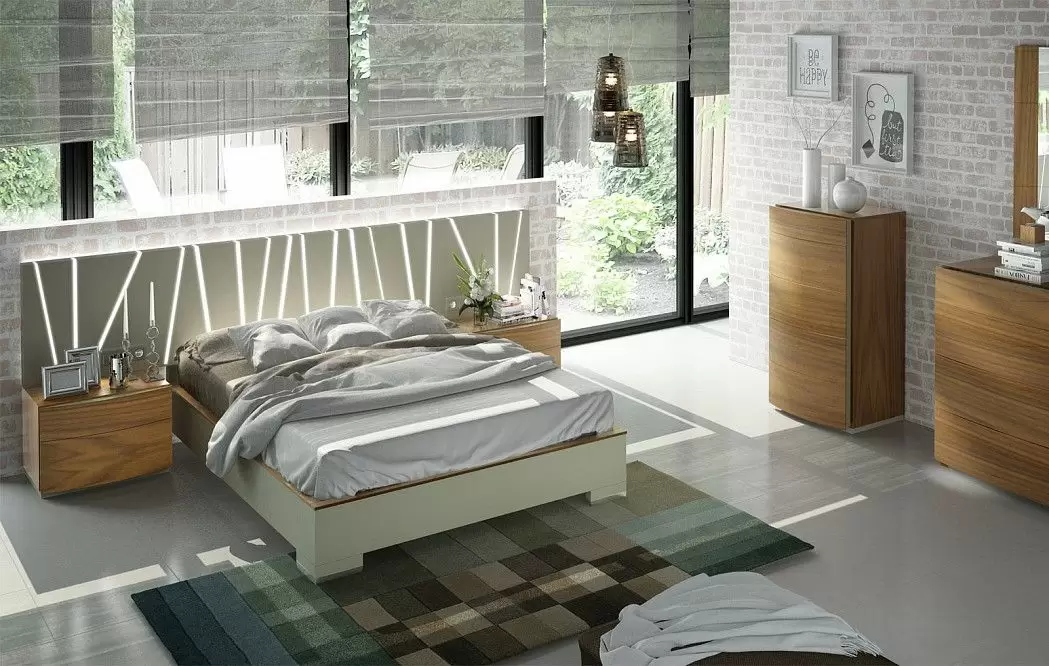 Кровать (Композиция 1) c подъемным механизмом, матовый камень