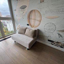 Диван-кровать Rosy 2-х местный, коричневый