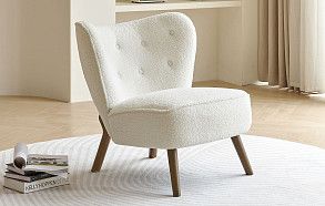 Кресло Gladys, слоновая кость/орех