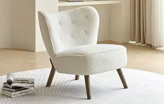 Кресло Gladys, слоновая кость/орех