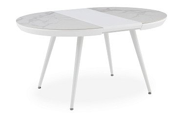 Стол раскладной Valerie 110-150, белая керамика