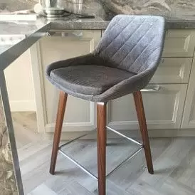 Стул полубарный Joan (65), светло-серый