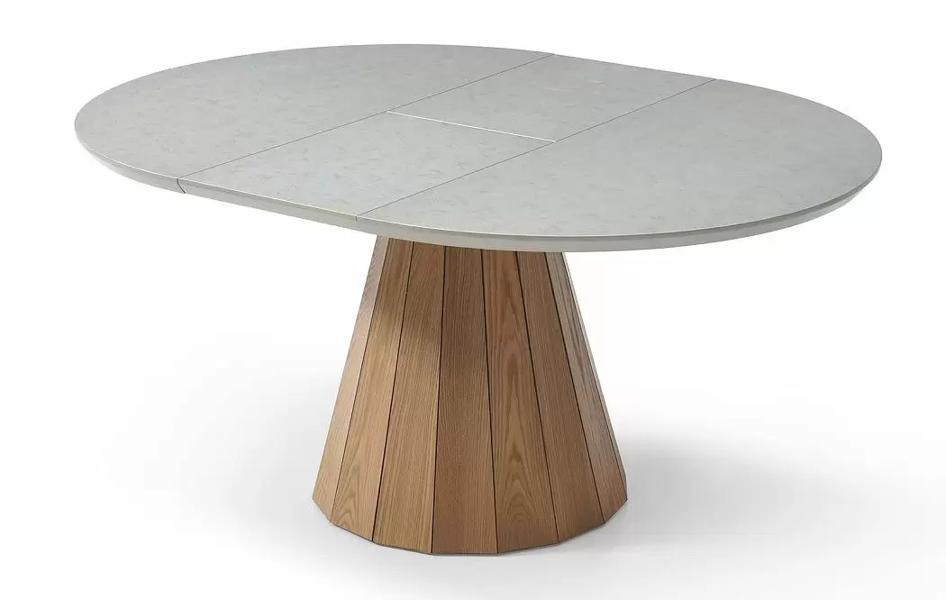 Стол раскладной Eclectic 120-160, серый/ясень