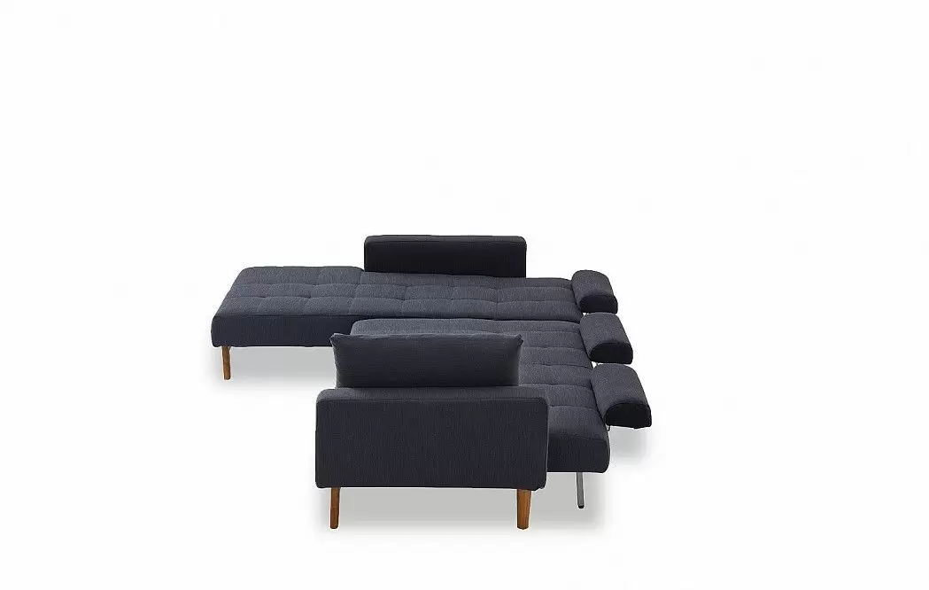 Диван-кровать Summer угловой (левый), темно-синий - фото 19