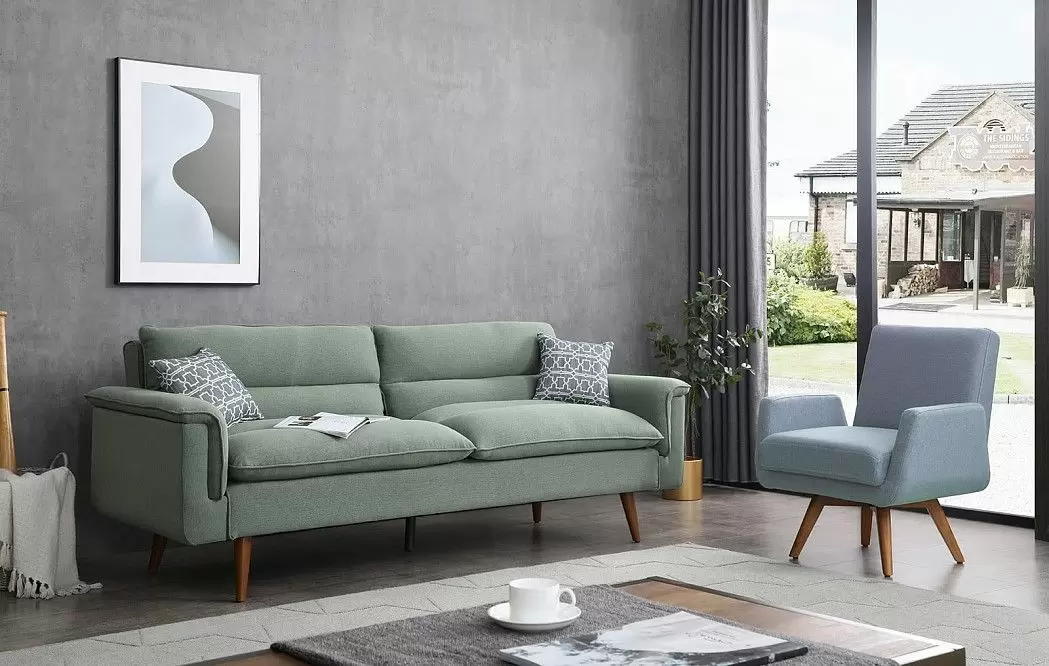 Комплект мягкой мебели Harmony, зеленый/серо-голубой