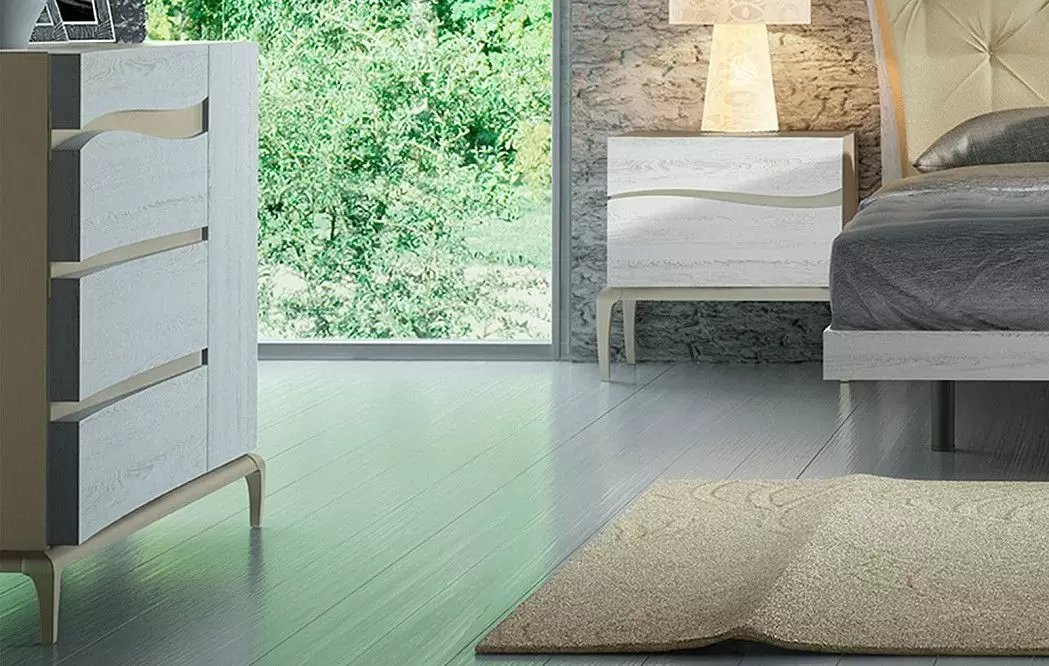 Кровать (Композиция 6), дуб декапе белый/песочный - фото 8