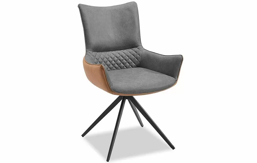 Кресло Jess, графит/коричневый цвет