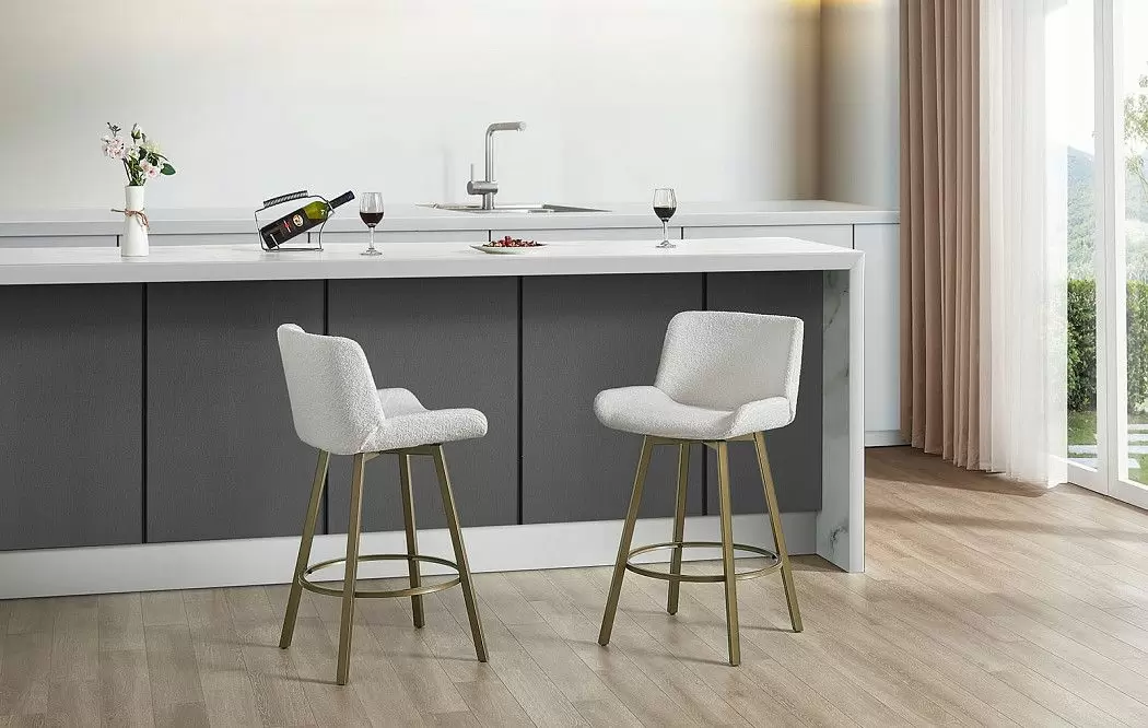 Стул полубарный Jasmin, кремовый/медь - фото 2