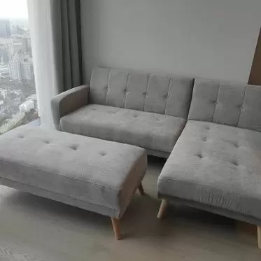 Диван-кровать Christy угловой (левый), серо-бежевый цвет