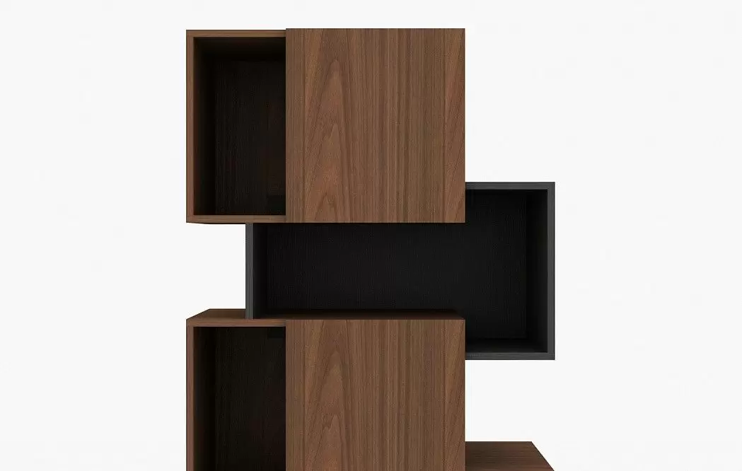 Стеллаж Palo Walnut, орех/серая полка - фото 8