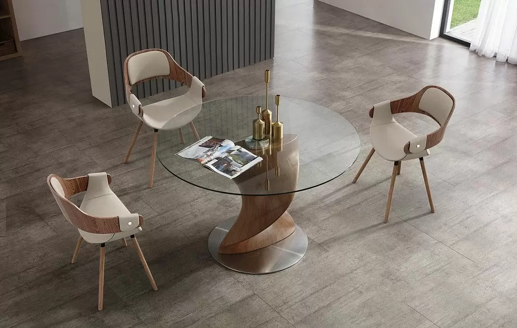 Стул Jody, бежевый/орех - фото 3