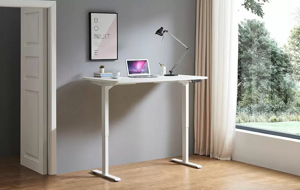 Стол New York (140) белый, регулируемая высота, электропривод - фото 2