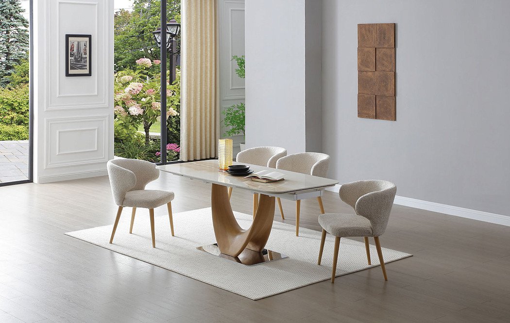 Стол раскладной Rimini Ceramic 180-270, бежевая керамика/ясень - фото 7